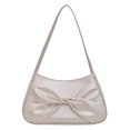 thumbnail image 1 of Jierger Ladies Shoulder Bag Solid Color Bow Personality Simple Armpit Square Bag for Women Shoulder Purses and Handbags, 1 of 5