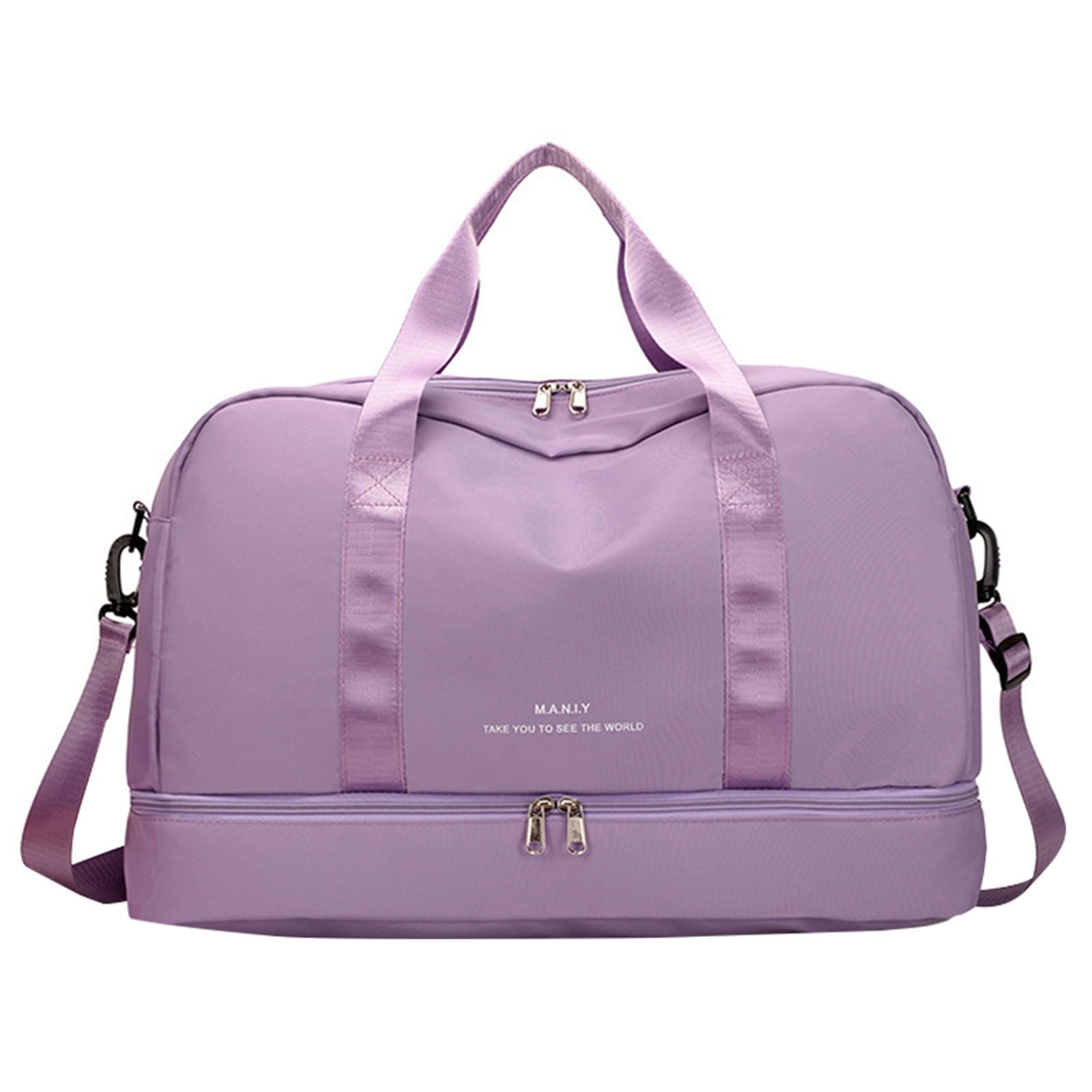 Jierger Large Capacity Gym Bag for Women Sports Travel Duffel Bag with Shoe Compartment Light Overnight Bag for Lady Travel Gym Yoga