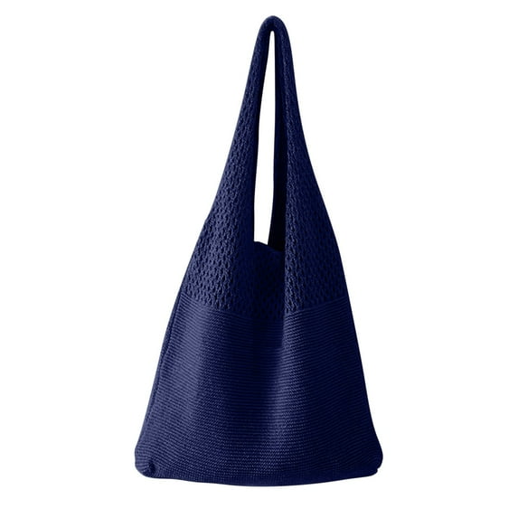 Jierger Mesh Handbag Shopping Bag Mesh Hollowed Out Beach Bag Knitted One Shoulder Women's Bag for Women Shoulder Purses and Handbags for Men Women Outdoor Travel Work