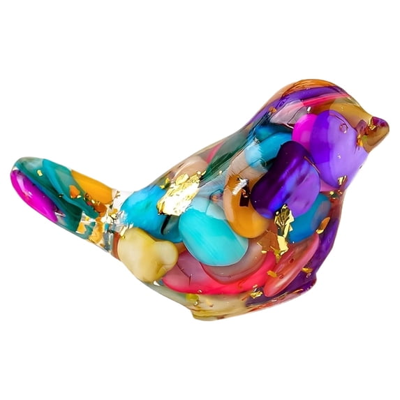 Jierger Mini Collectible Bird Figurines, Handcrafted Art Animal Decor for Garden Landscape & Dollhouse, Tiny Resin Ornament for Home Table Shelf Craft DIY Micro Landscape Decoration