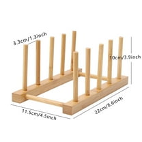 Jierger Multifunctional Bamboo Kitchen Dish D rain Rack Tableware Storage Rack Storage Holder Stand Kitchen Cabinet Organizer for Dish,Plate,Bowl,Cup Pot,Lid,Book