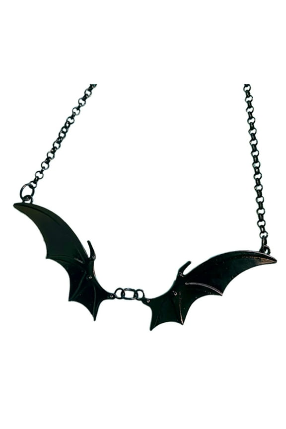 Necklace Bat Necklace Earrings Set Vintage Gothic Necklace Earrings Cubic Zirconia Inverted Bat Festive Funny Animal Necklace Animal for Halloween Christmas Valentine Party Birthday Gift