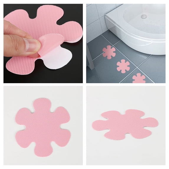 Jierger Non-Slip Bathtub Stickers, 10 PCS Clear Anti Slip Shower Grip Stickers Adhesive Decals for Bath Tub, Bathroom Floor, Stairs, 3.94" Diameter