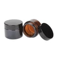thumbnail image 1 of Jierger Pack of 6 5ML Empty Amber Glass Bottle Empty Refillable Container Brown Glass Container with Lid and Liner Transparent Jar, 1 of 4