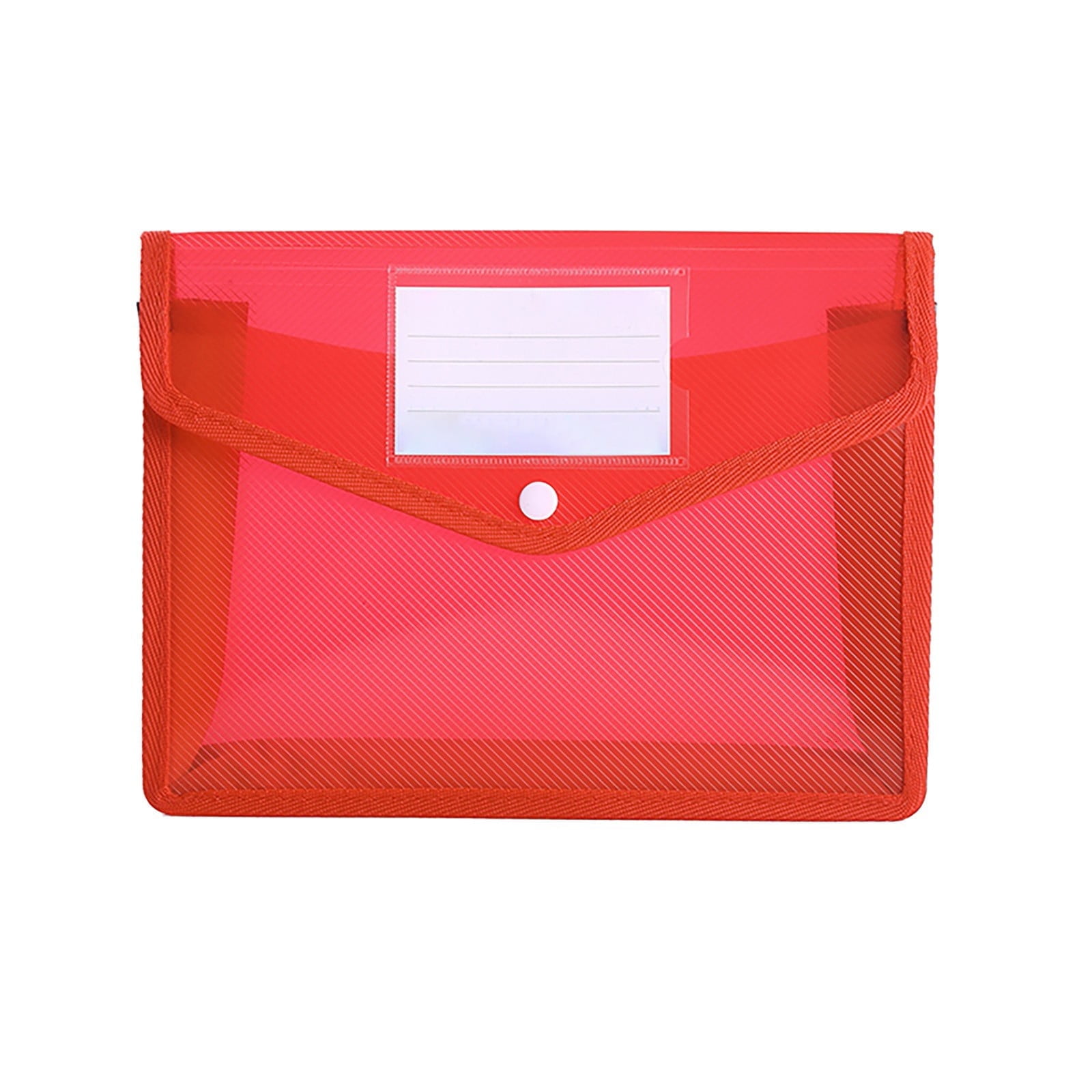 Tiger A5 Colored Stud Wallet Folder Files - Pack Of 5, Assorted Tints - Clear View Document Wallets For Craft, Receipts