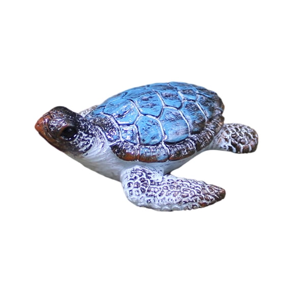 Jierger Realistic Resin Small Sea Turtle Figurine, Multi-Use Aquarium & Fish Tank Decor, Halloween Ocean-Themed Desktop Tabletop Decor, Coastal Party Shelf Sitter, Home Office Animal Ornament