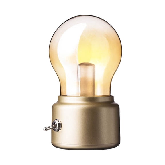 Jierger Retro Bulb Light LED Night Lights USB Bright Night Light Soft White Small Nightlight On/Off for Kid Room Bedroom Bathroom , Girls Boys Men Women Gifts for Christmas Holiday Birthday