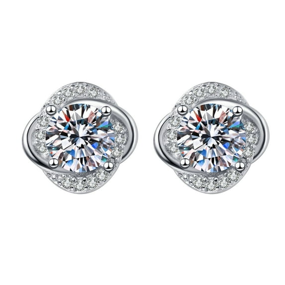 Jierger Screw Back Earrings for Women, Fashion Moissanite Pentagram Shaped Moissan Diamond Stud Earrings Stud Earrings for Women Men Gifts