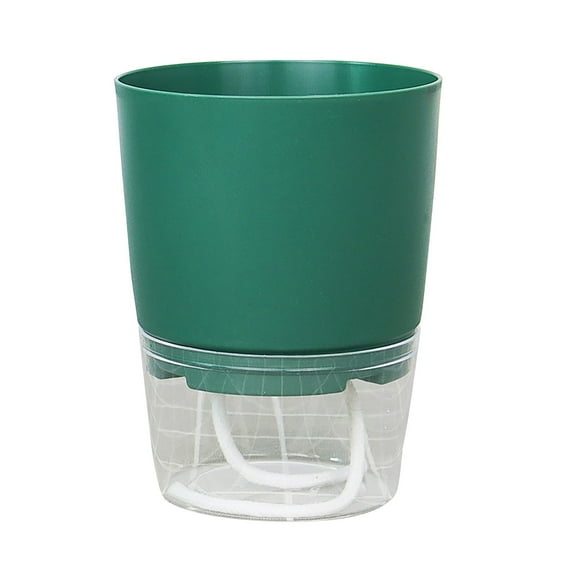 Jierger Self Watering Planter African Violet Pots Plastic Flower Plant Pot with Wick Rope for All House Plants, Flowers, Herbs