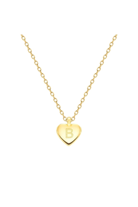 Simple Letters Love Heart Gold Necklace Fashion Heart Shaped Peach Heart Pendant Chain Simple Hundred Matching Collarbone Chain for Halloween Christmas Valentine Party Birthday Gift for Women