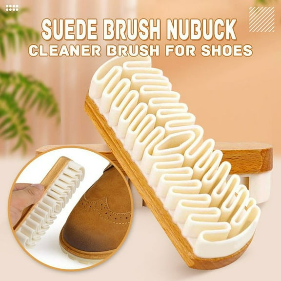 Jierger Suede Brush Crepe Suede Shoe Brush for Cleaning Suede & Nubuck on Boots Shoes Jackets- Fiamme Leather Care Clean Tool for Home Furry Leather Shoes