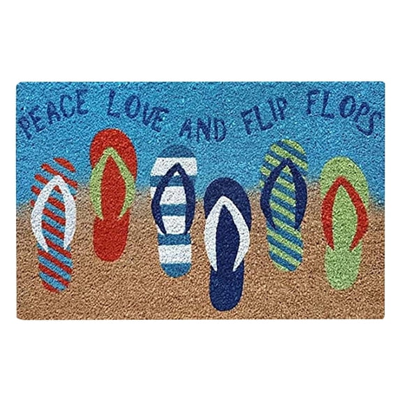 Jierger Summer Floor Mats Holiday Mats Welcome Door Mats Polyester Door Mat Beach Non Slip Floor Mat for Home Entrance, Outside Entry, Yard, Floor Summer Porch Decor 19.7 x 31.5 inch