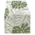 thumbnail image 1 of Jierger Summer Leaves Print Fresh Linen Table Cloth for Home Decoration, Dining Table and Picnic, Natural Linen Fabric with Leaf Pattern, 13 x 72 Inch Size, 1 of 4