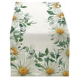 thumbnail image 1 of Jierger Summer Leaves Print Fresh Linen Table Cloth for Home Decoration, Dining Table and Picnic, Natural Linen Fabric with Leaf Pattern, 13 x 72 Inch Size, 1 of 4