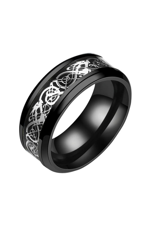 Titanium Steel Dragon Ring with Silver Golden Dragon Stainless Steel Ring for Halloween Valentine Party Birthday Christmas Gift for Women and Men