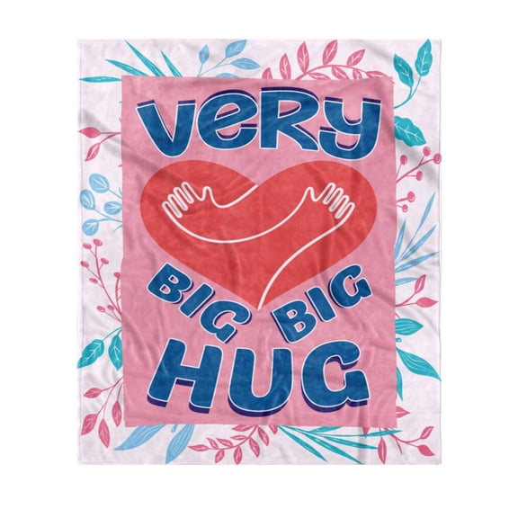 Jierger Valentine's Day Blanket Flannel Decorative Blanket Air Conditioning Blanket Throw Blanket for All Seasons Blankets Plush Throw Blanket for Bedroom Bed Couch Living Room Sofa