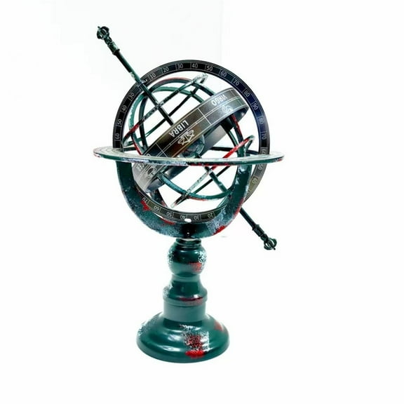 Jierger Vintage Sphere Globe Antique Brass Tabletop Armillary Antique Tripod Desk Educational & Learning Globe Decorative Vintage Tripod Desk Globe World Glob Table Decor Gift