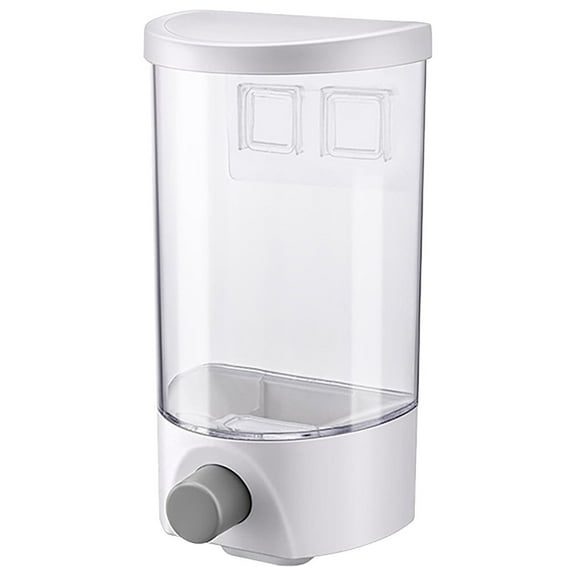 Jierger Wall Mounted Cereal Dispenser with Cup, Large Dry Food Dispenser for Grains CoffeeBeans, Space-Saving Pantry Organizer, Kitchen Storage, Candy Dispenser