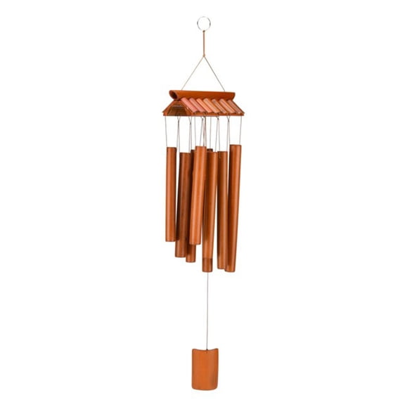 Jierger Wind Chimes Outdoor Wood Wind Chime with Deep Tone, Handmade Zen Garden Windchime for Garden, Patio and Home Decor, Relaxing Sound for Outdoor Spaces, Natural Wood Design, 6 x 25.8 Inch Size