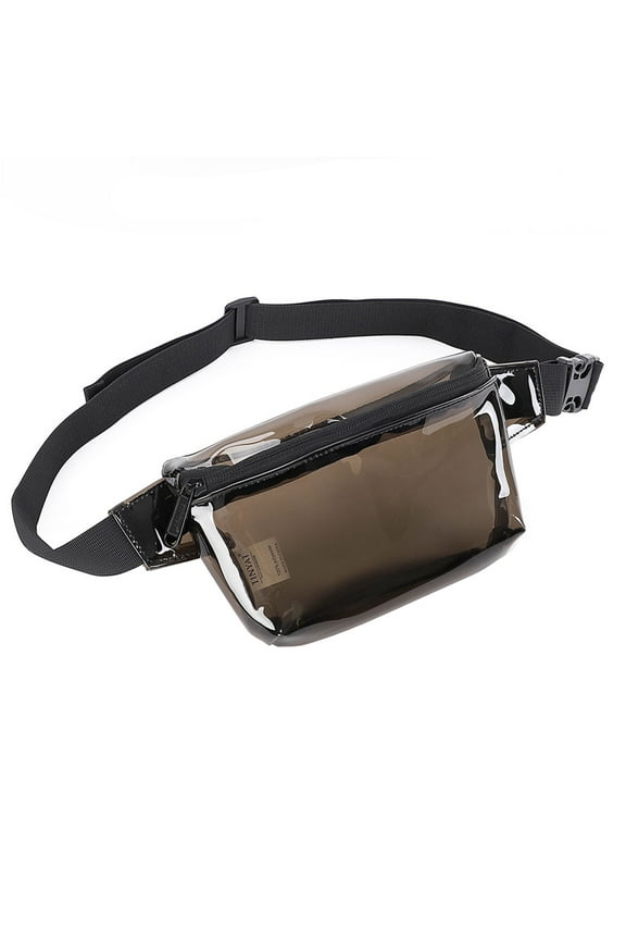 Woman Fanny Pack Transparent Clear Jelly Messenger Bag Waist Travel Fanny Bag Sling Pocket Super Lightweight for Travel Clear