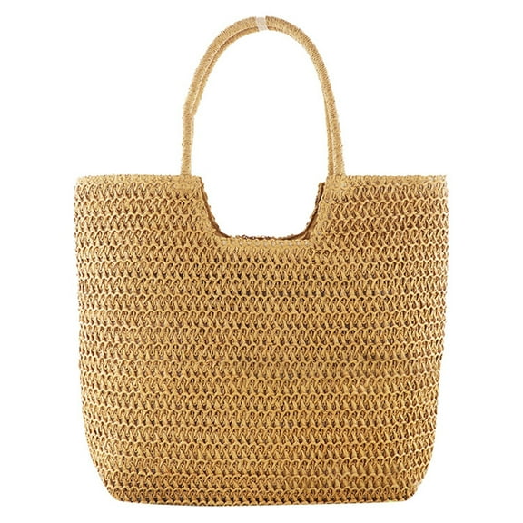 Jierger Women Shoulder Handbag Summer Women 𝑺𝒕𝒓𝒂𝒘 Beach Shopping tote Bag for Women Shoulder Purses and Handbags for Men Women Outdoor Travel Work