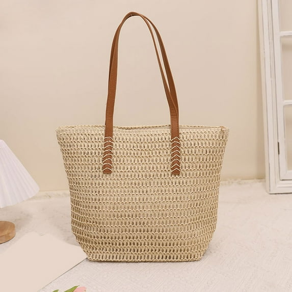 Jierger Women πΊππππ Woven tote Large Beach Handmade Weaving Shoulder Bag Handbag for Women Shoulder Purses and Handbags for Men Women Outdoor Travel
