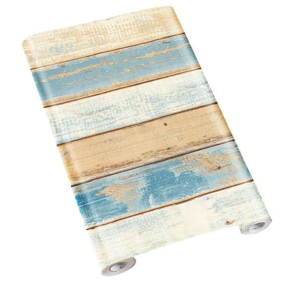 Jierger Wood Look Textured WallpaperVintage Rustic Shiplap Peel and Stick Vinyl Wallpaper Self Adhesive Waterproof Contact Wall Paper for Counter Top Cabinets Barn Door Bathroom 17.71 X 23 Inch