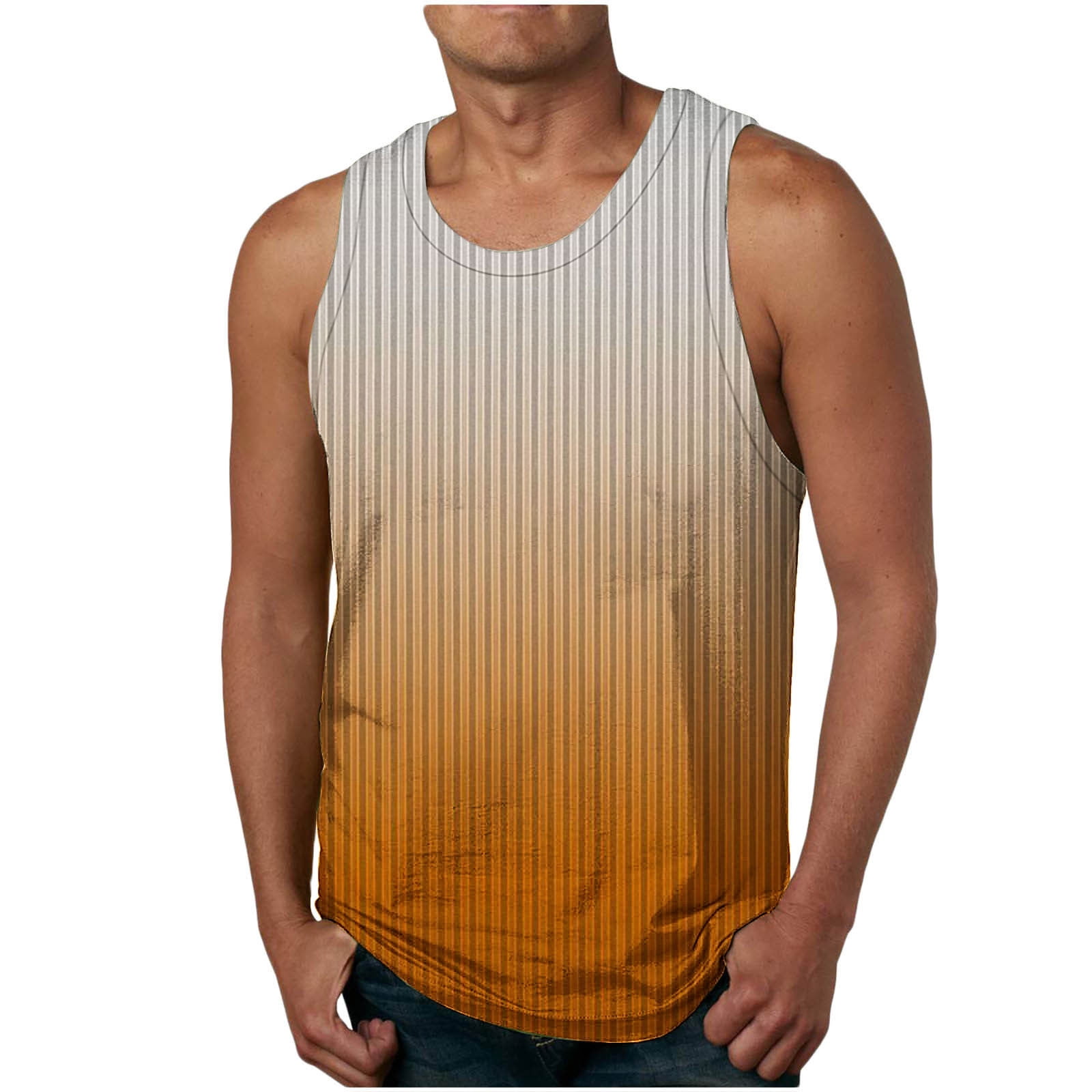 Jieuogg 2024 Mens Cotton Tank Undershirts Pack Moisturewicking Summer