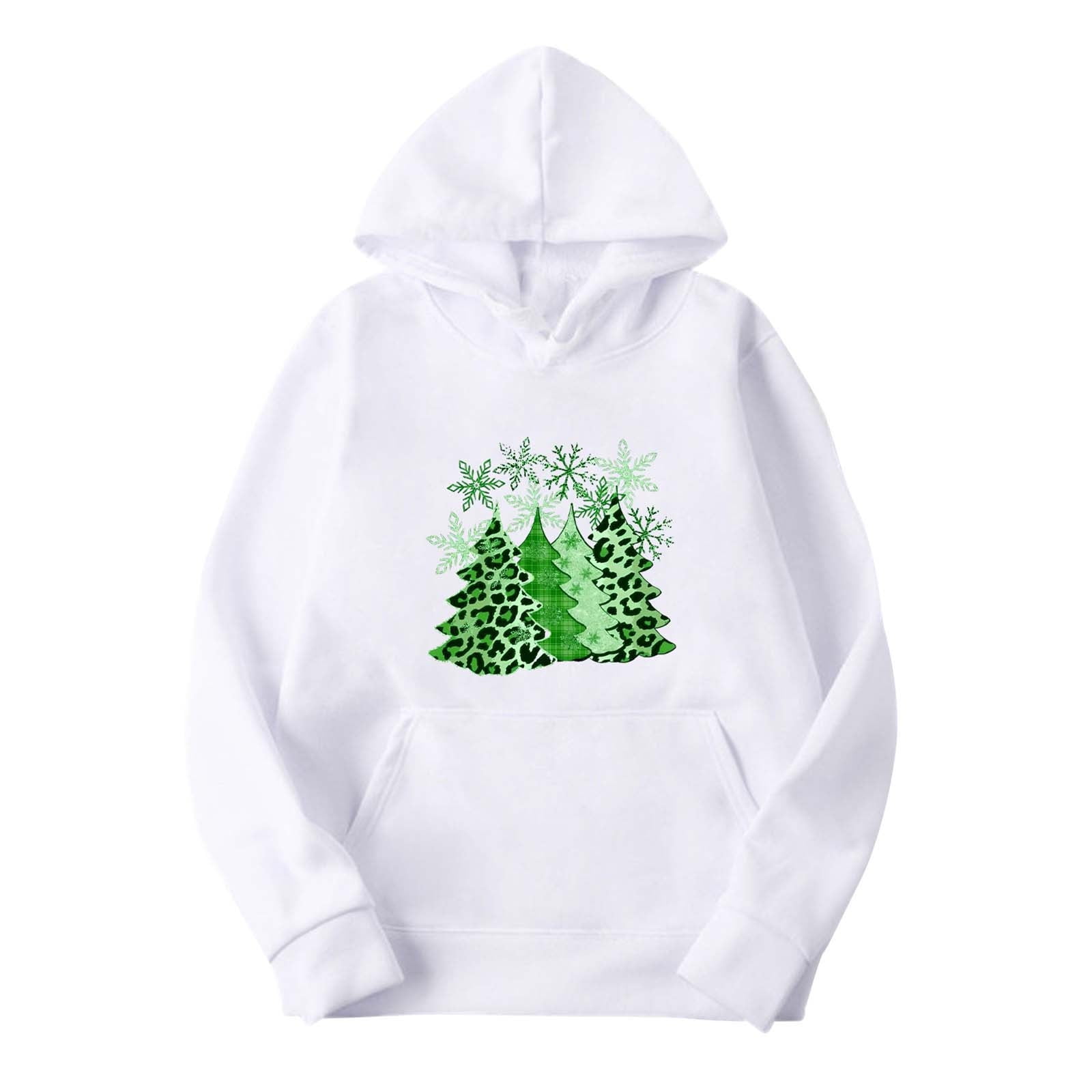 Jieuogg Men Casual ChristmasDay Print Pullover with Pocket Long Sleeve