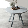 thumbnail image 1 of Jiexi 35" Round Easy To Clean Dining Table, Gray, 1 of 6