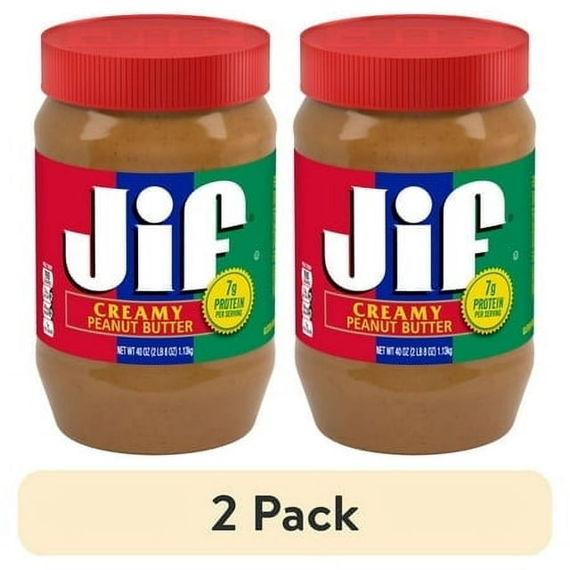 Jif Creamy Peanut Butter, 40-Ounce Jar (2 pack)