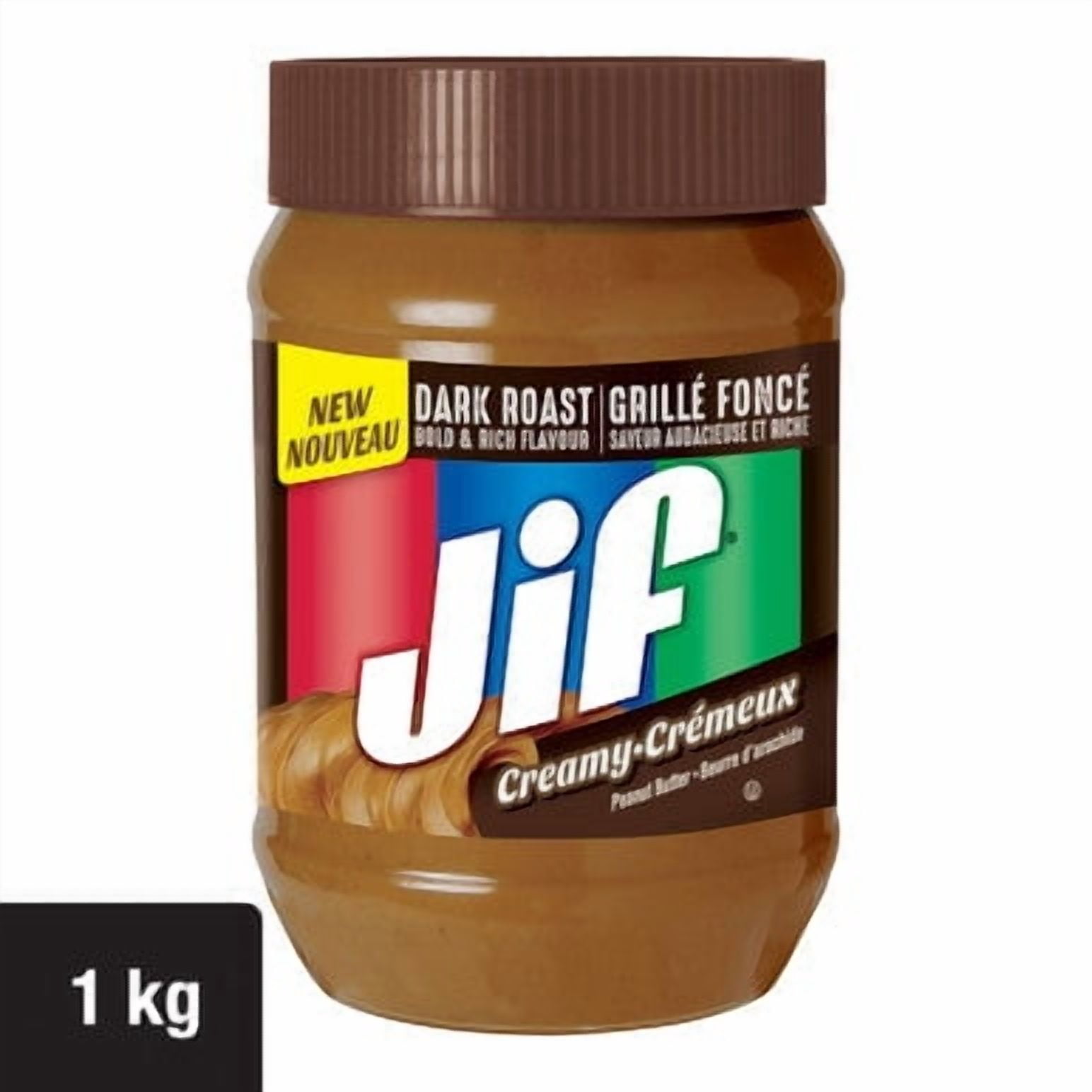 Jif, Peanut Butter, Dark Roast Creamy, 1kg/2.2lbs, Gluten free