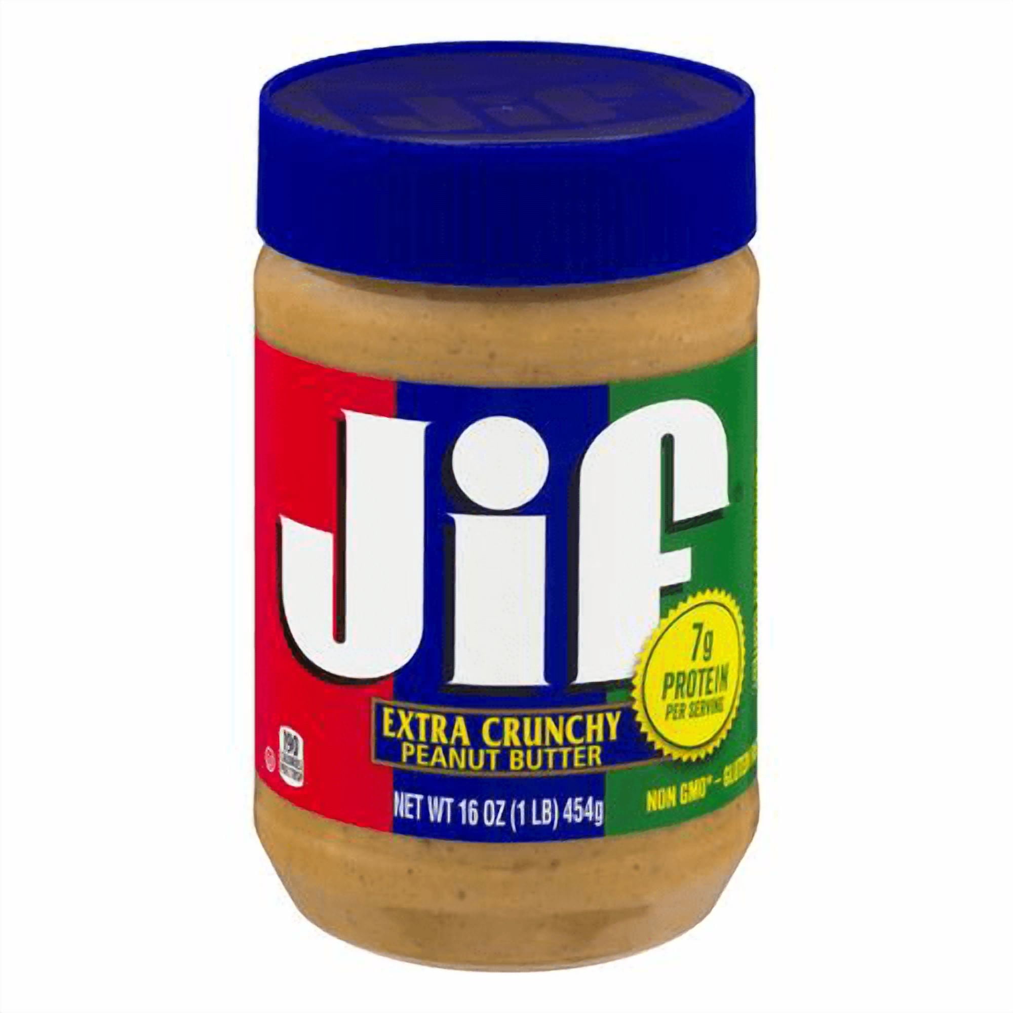 Jif Extra Crunchy Peanut Butter 16 oz (Pack of 8)
