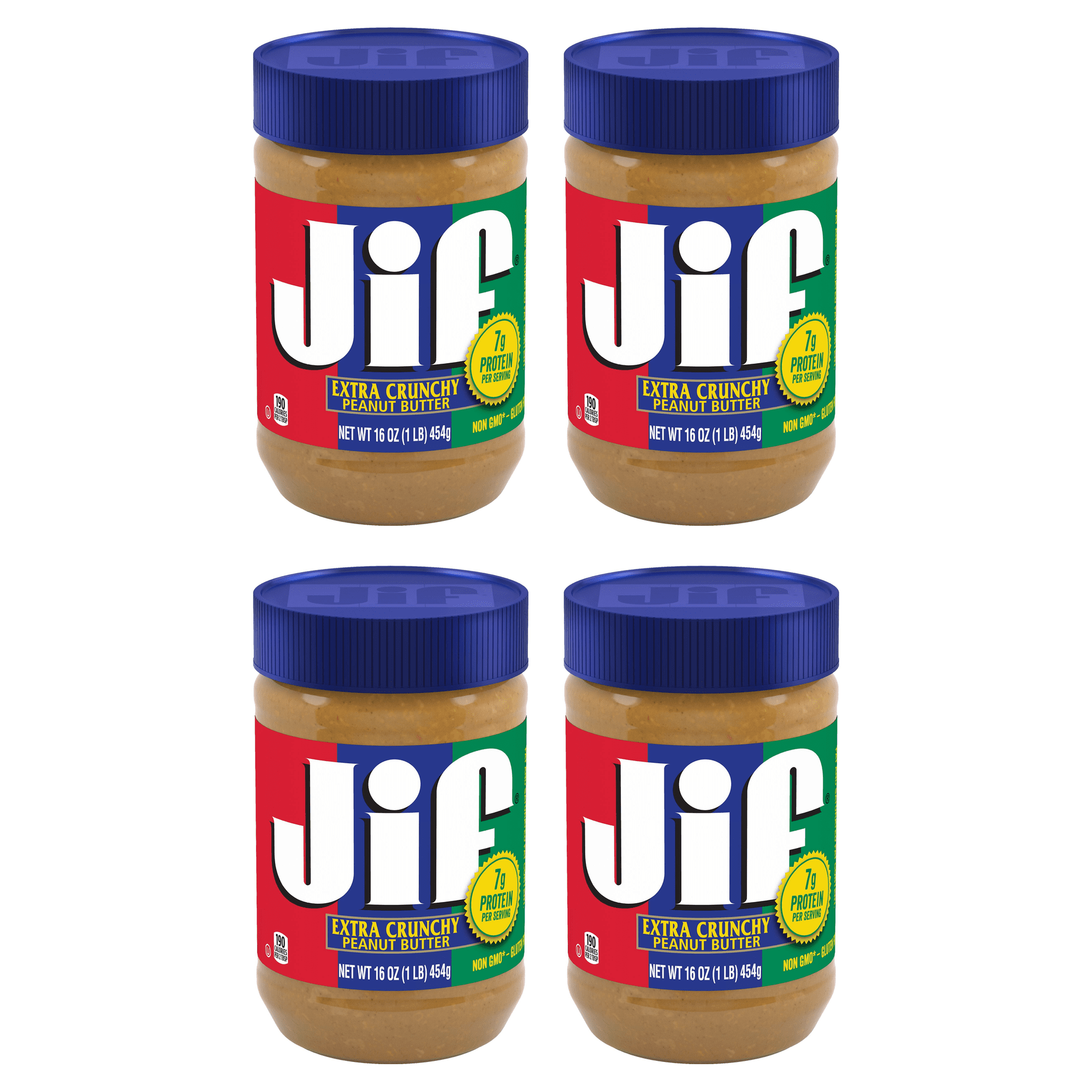 Jif Extra Crunchy Peanut Butter, 40-Ounce Jar — 4-Pack (4 packages)