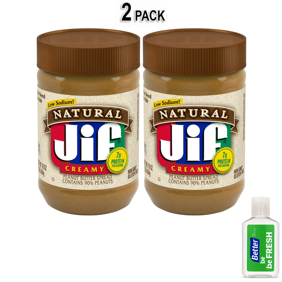 Jif Natural Creamy Peanut Butter Spread, 16 oz Jar