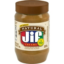 Jif Natural Creamy Peanut Butter Spread  Contains 90% Peanuts, 40 Ounces