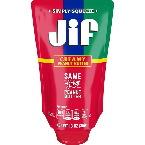 Jif Squeeze Creamy Peanut Butter - 13 oz (Pack of 24)