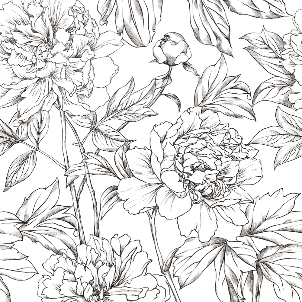 Xiayi Floral Linear Peel and Stick Wallpaper 56.7 Sq. ft