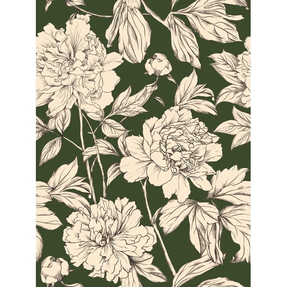 Xiayi Floral Linear Peel and Stick Wallpaper 56.7 Sq. ft