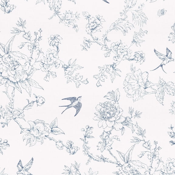 Xiayi Vintage Chinoiserie Floral Bird Peel and Stick Wallpaper 57.7 Sq. ft