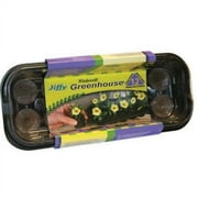 Jiffy Reusable 12 Cell Windowsill Greenhouse Seed Starter Kit with 36mm Peat Pellets