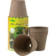 Jiffy Plant Pot Solid Print - 3 In. W., White, Round, Indoor, Multicolor