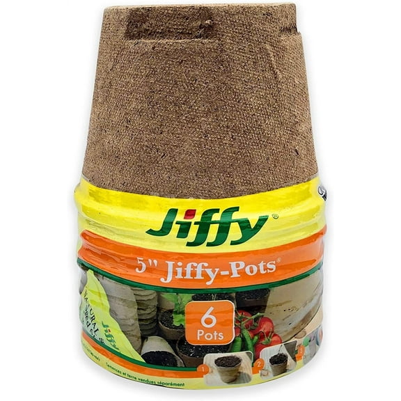 Jiffy 5" Peat Pots, (6 Pack)