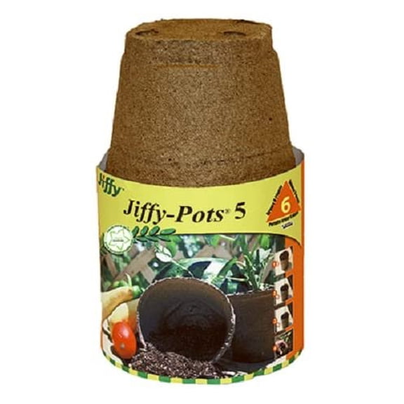 Jiffy 5 in. Transplant Peat Pots 8-Pack