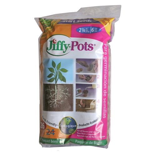 Jiffy JP226 Round Peat Pot, 2 in Dia, Canadian Sphagnum Peat Moss/Wood Pulp