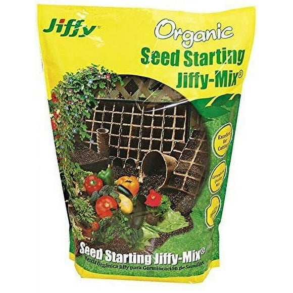 Jiffy 617407738063 G316 Natural & Organic Starter Mix 16 Quart, Pack of 1, Brown/A
