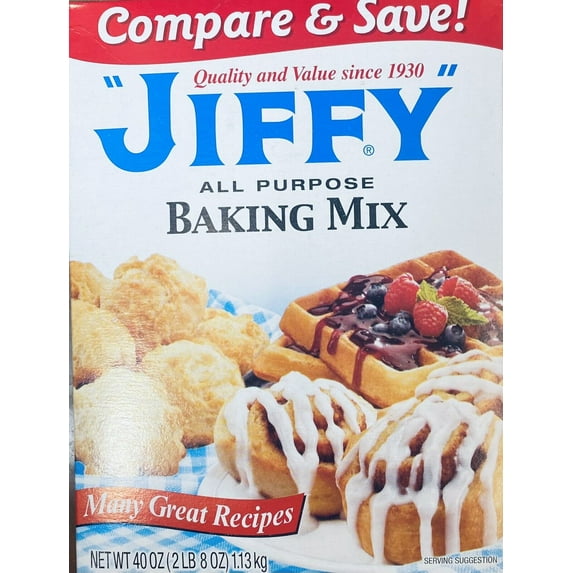 Jiffy All Purpose Baking Mix 40 oz Box Flour For Biscuits Dumplings Waffles