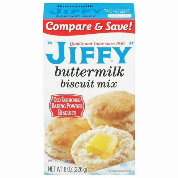 Jiffy Buttermilk Biscuit Mix, 8 oz Box (Pack of 5)