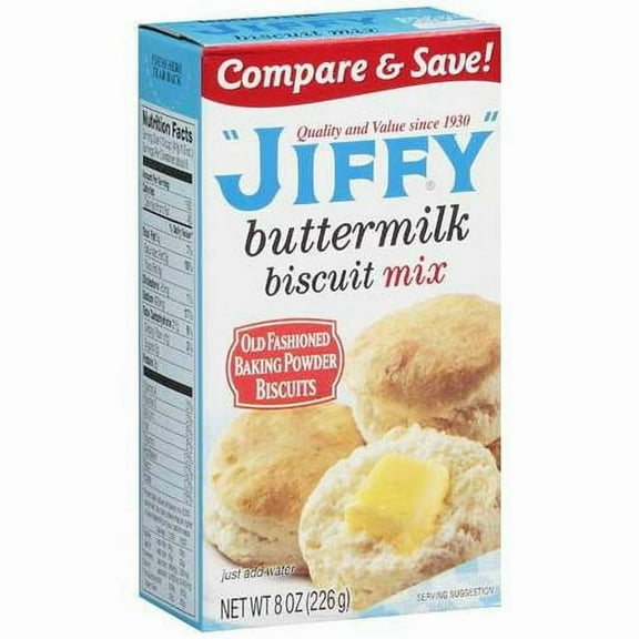 Jiffy Buttermilk Biscuit Mix 8 oz (Pack of 2)