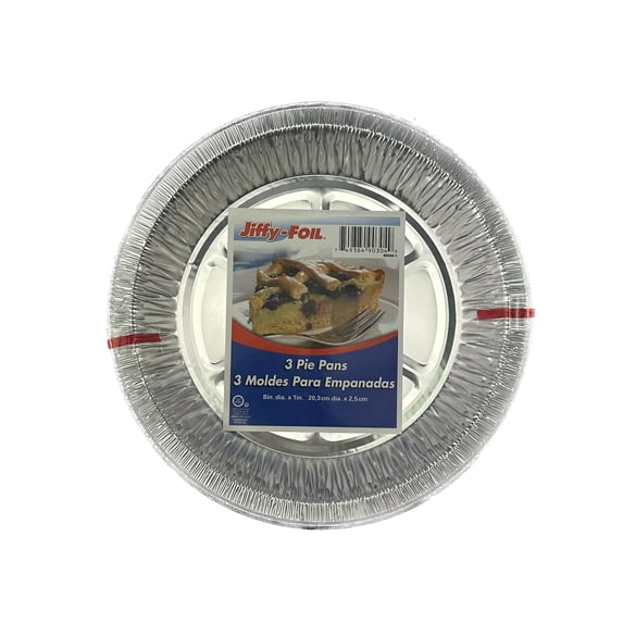 Jiffy-Foil 8-Inches Aluminum Pie Pans, 3 Count